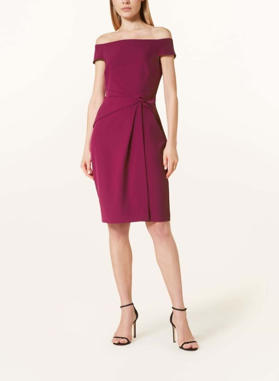 Lauren Ralph Lauren Twist Detail Size 6 Purple Off Shoulder Cocktail Dress NWT